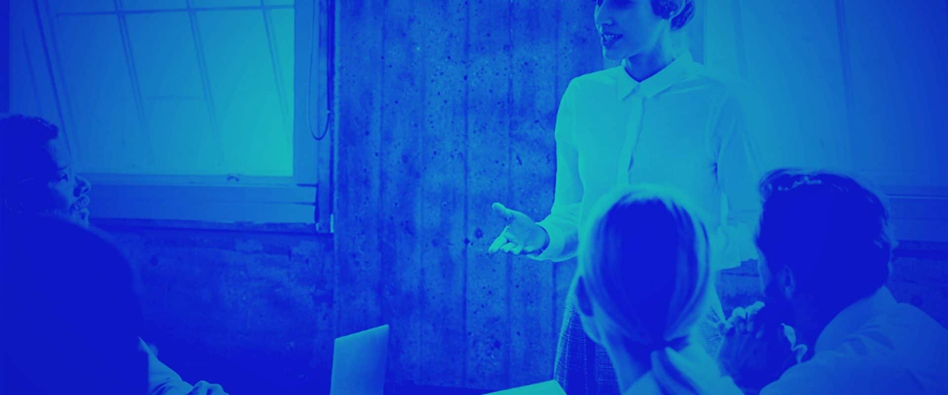 woman speaking in meeting